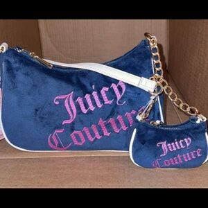 Juicy Couture Blue and Pink Shoulder Bag Set regal blue